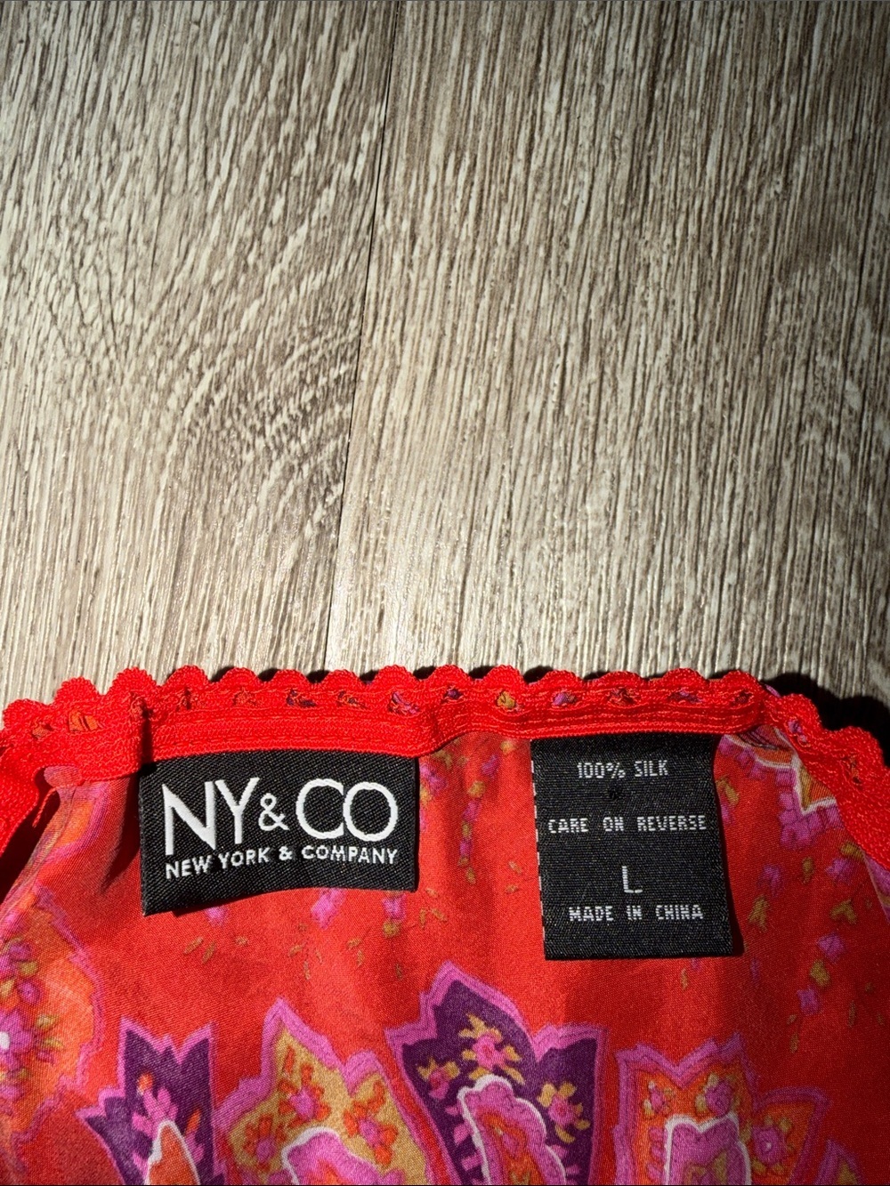 Ny & co vintage silk paisley skirt large career y2k whisky fairy red - Picture 4 of 5